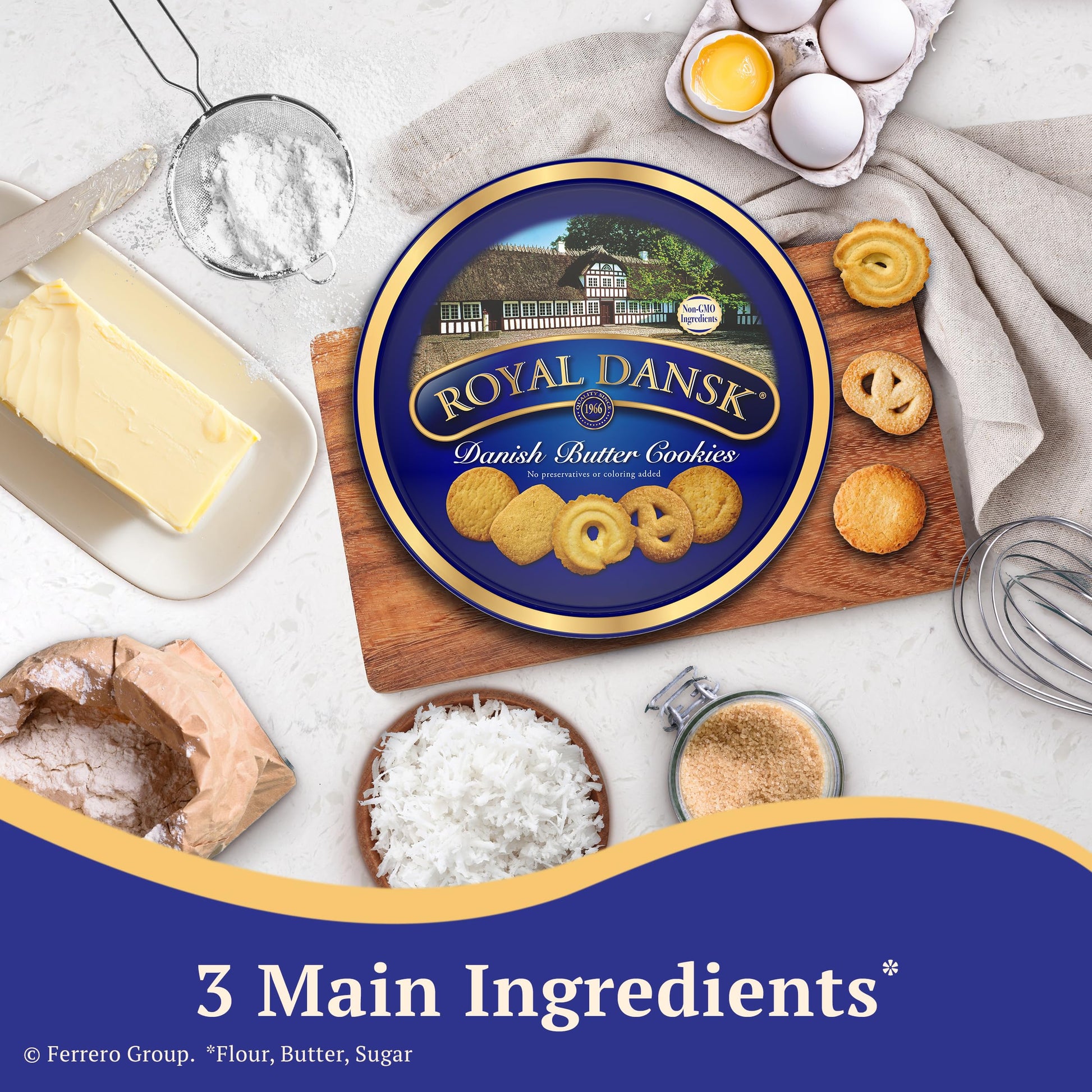 Buy now Royal Dansk Danish Butter Cookies, Premium Assorted Cookies in Gift Tin, Great for Sharing and Gifting, 12 oz at indiglob india
