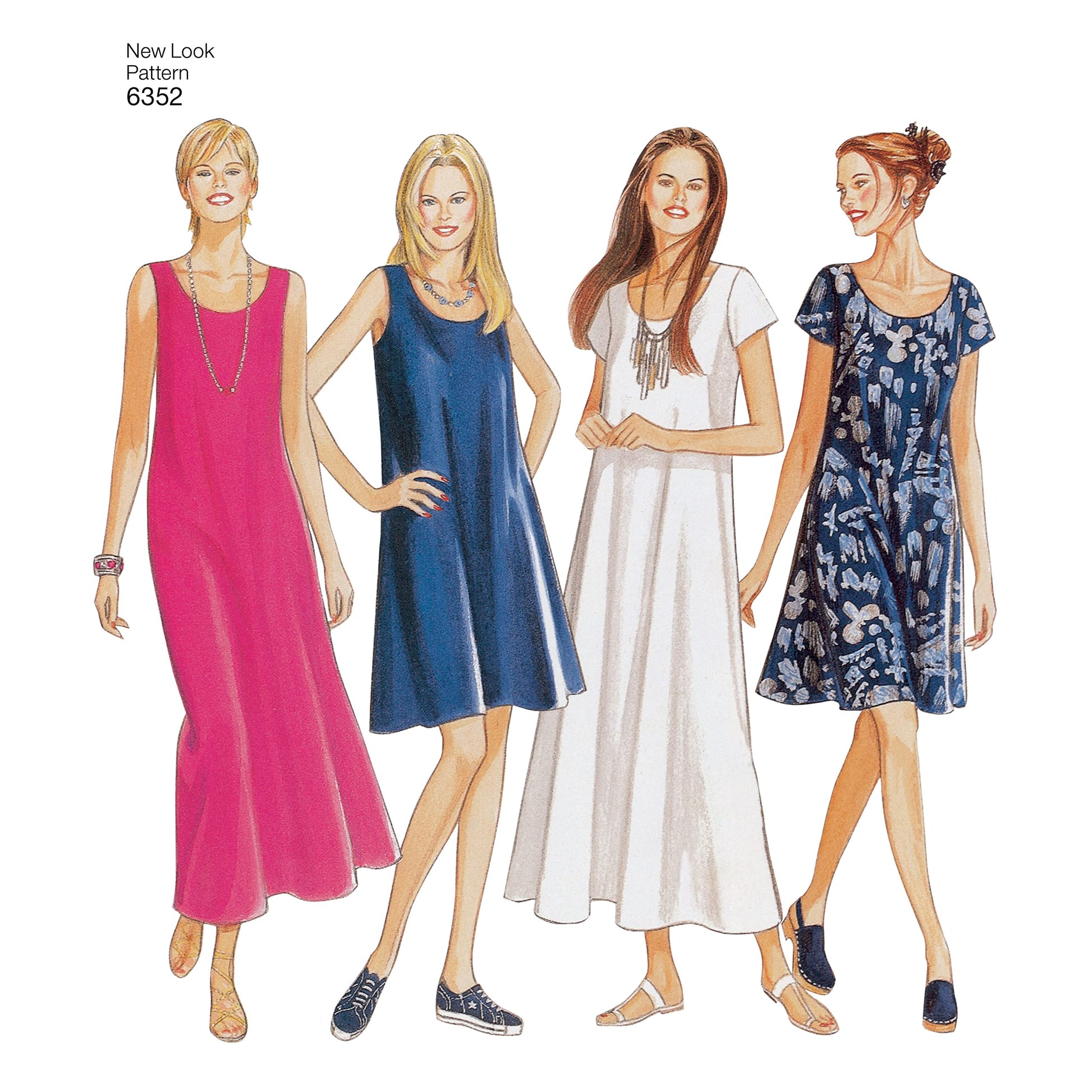 Buy now New Look U06352A Misses' Dress Sewing Pattern Packet, Code 6352, Sizes 8-10-12-14-16-18 at indiglob india