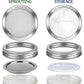 4 Pack Mason Jar Sprouting Lids for Wide Mouth Mason Jars (Ball or Kerr) - 316 Surgical Stainless Steel Curved Mesh Sprouting Set (4 Rings, 4 Screens, 4 Inserts) - Strainer Sifter - My Store