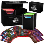Buy now Monster Protectors Magnetic XL Double Deck Box - Black, Holds 200 TCG Cards, Self-Locking Closure -Travel Compact & Portable - Compatible with Pokémon Trading Cards - Fits Standard & Small Size at indiglob india