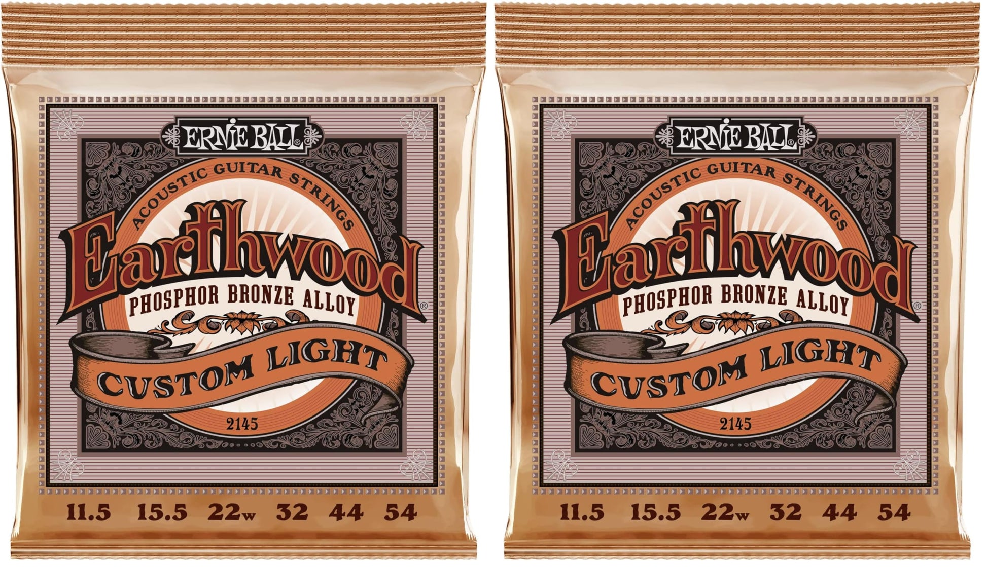 Buy now Ernie Ball Earthwood Medium Light Phosphor Bronze Acoustic Guitar Strings, 12-54 Gauge (P02146) at indiglob india