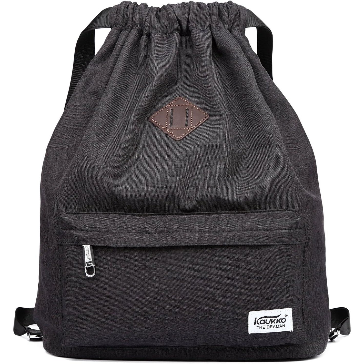 KAUKKO Drawstring Sports Backpack Gym Yoga Bag Shoulder Rucksack for Men and Women