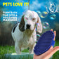 Pets&Goods Rubber Grooming Brush for Dogs & Cats - Gentle Deshedding Bath Brush for Short & Medium Hair - Soft Bristles, Anti-Slip Grip, Easy to Clean