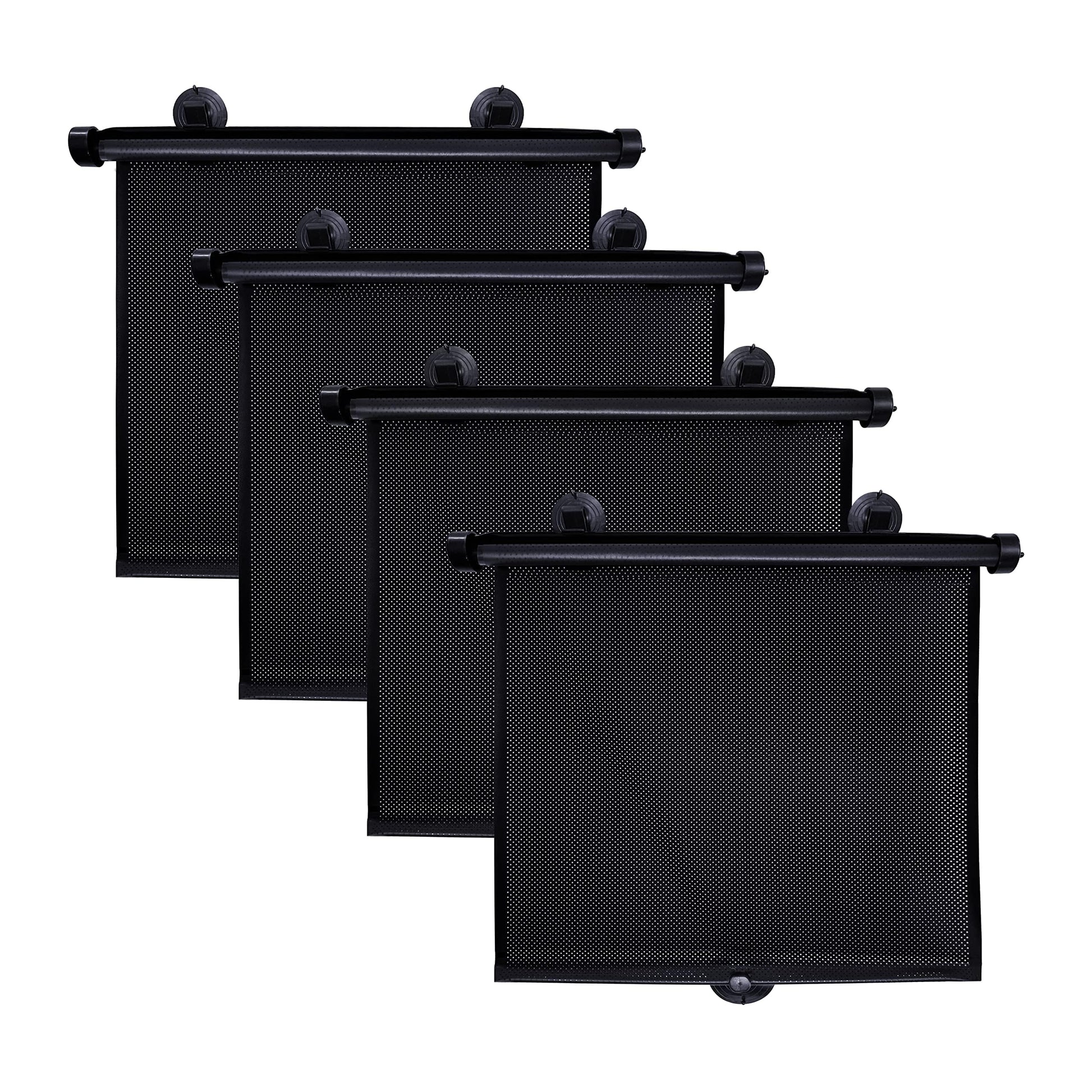 Buy now EcoNour Car Side Window Sun Shade (2 Pack) | Retractable Roller Sunshade for Kids | Baby Car Window Shades for UV and Sun Glare Protection | Baby Travel Accessories (15"x17") Standard(4 Pack) at indiglob india