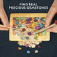 National Geographic Semi-Precious Gemstone Dig Kit for Kids - 15 Gems Including Amethyst, Garnet, Opal, Blue Topaz, and More