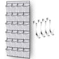 MISSLO Over The Door Shoe Organizer Hanging Closet Holder Hanger Storage Bag Rack with 24 Large Mesh Pockets, Gray