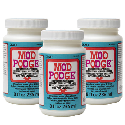 Buy now Mod Podge Dishwasher Safe Waterbased Sealer, Decoupage Glue with Gloss Finish, 8 fl oz (Pack of 3), Clear (CS15059A)- (Pack of 3) 3 at indiglob india