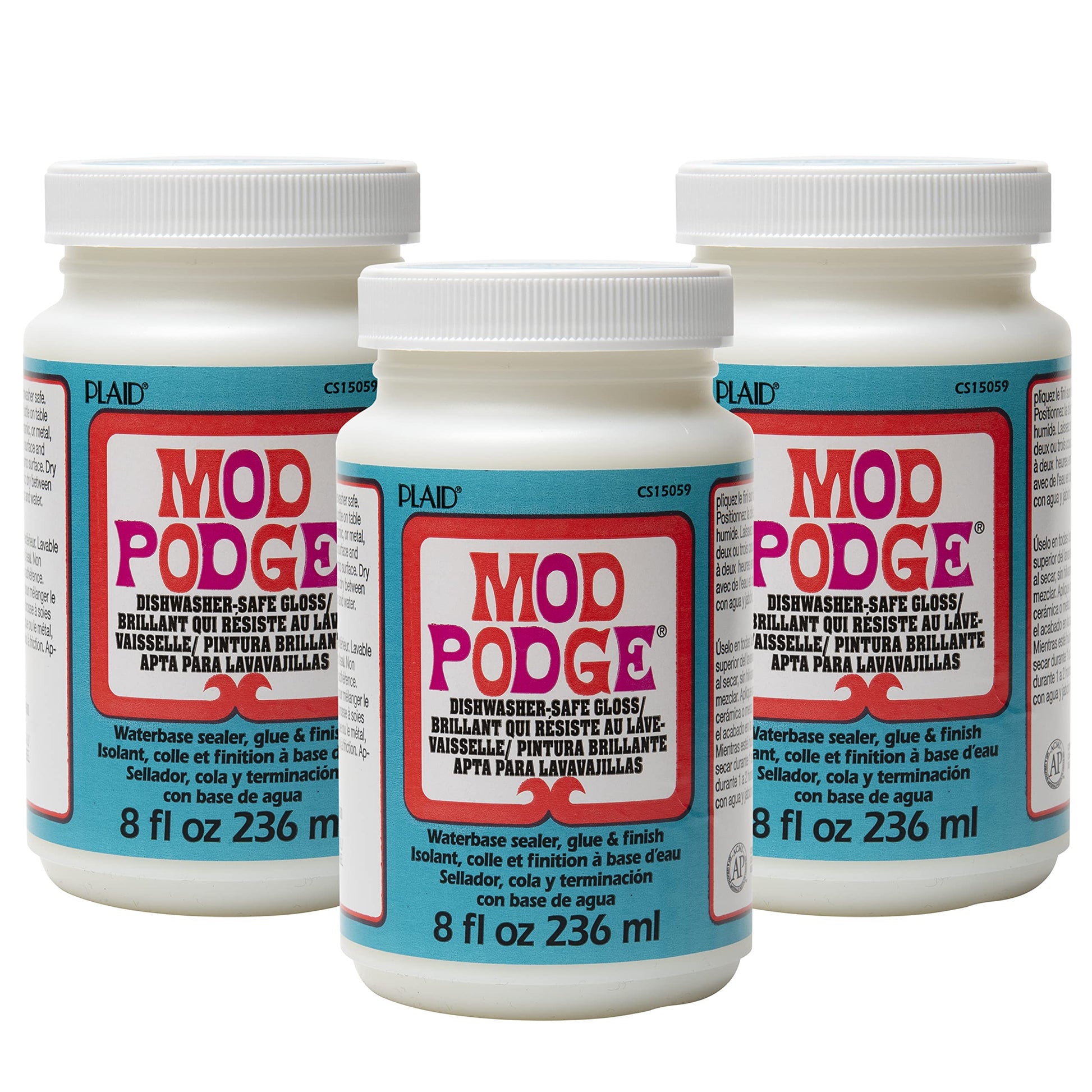 Buy now Mod Podge Dishwasher Safe Waterbased Sealer, Decoupage Glue with Gloss Finish, 8 fl oz (Pack of 3), Clear (CS15059A)- (Pack of 3) at indiglob india