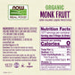 Buy now NOW Foods, Certified Organic Monk Fruit Liquid, Zero-Calorie Liquid Sweetener, Non-GMO, Low Glycemic Impact, 2-Ounce at indiglob india