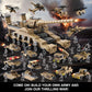 WW2 Army Tank Toys Building Sets Compatible with Lego, Create a German Dora Cannon or 16 Military Vehicles with 20 Toy Soldiers, STEM Toys for Boys Kids Age 6+ Year Old