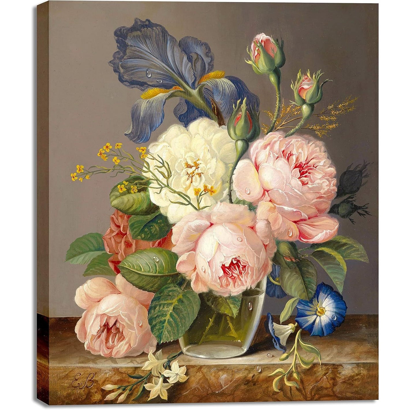 Artmaple Paint by Number for Adults Beginner Students,Ideal Gift Choice for Birthday or Any Festival, DIY Acrylic Painting Kit for Hoom Decor Canvas ONLY (A Bunch of Flowers 16x20)