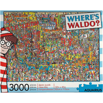 Aquarius Where's Waldo (3000 Piece Jigsaw Puzzle) - Officially Licensed Where's Waldo Merchandise & Collectibles - Glare Free - Precision Fit - 32 x 45 Inches