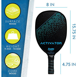 Franklin Sports Pickleball Paddle and Ball Set - Wooden Pickleball Rackets + Pickleballs - Activator - USA Pickleball (USAPA) Approved