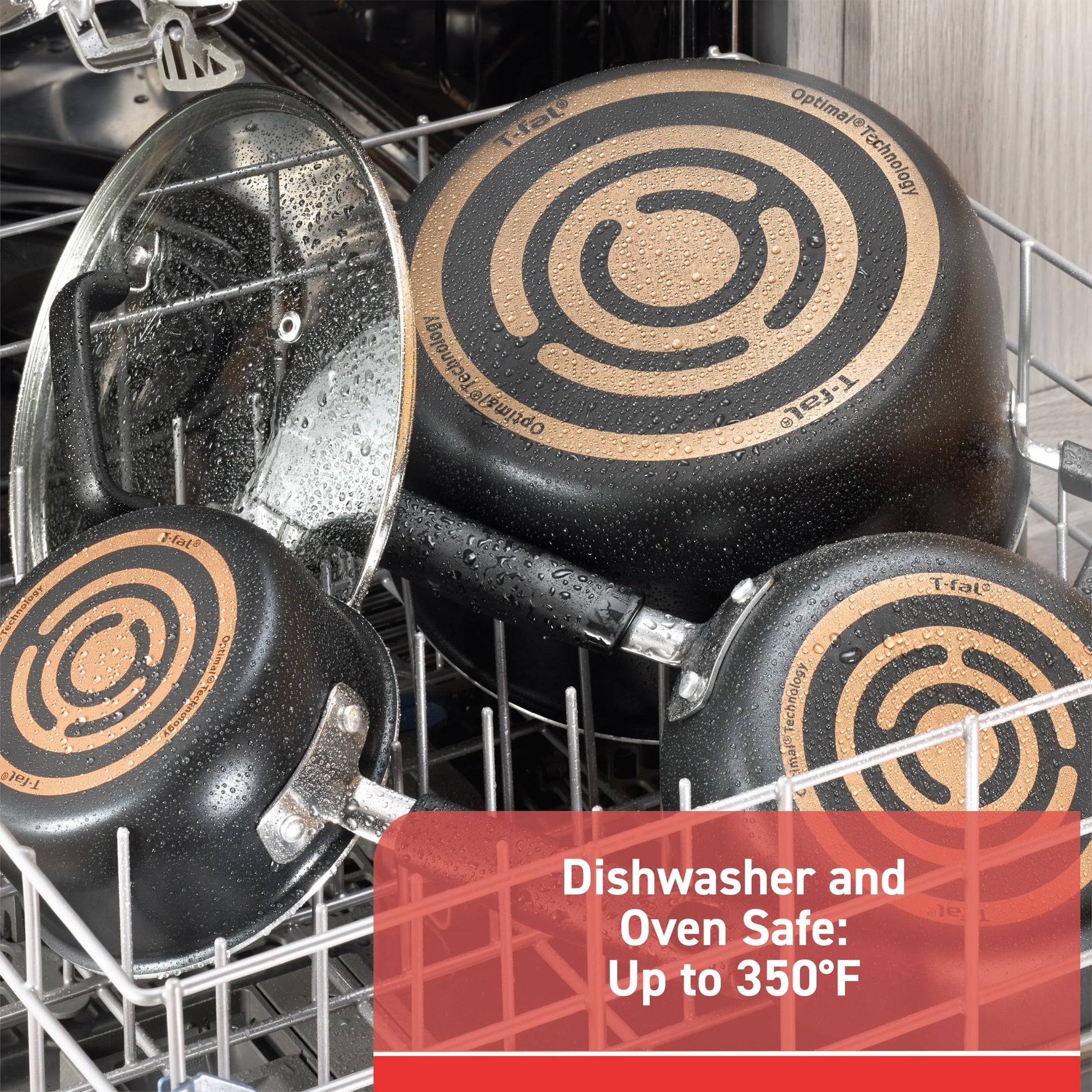 Buy now T-fal Signature Nonstick Cookware Set 12 Piece, Oven Broiler Safe 350F, Pots and Pans, Kitchen Cooking Set w/Fry Pans, Saucepans, Saute Pan, Dutch Oven, Griddle, Kitchen, Home, Dishwasher Safe, Black at indiglob india