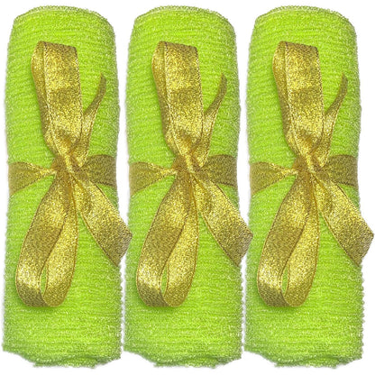 3 pcs/Set Long Home Sauna Spa Exfoliating Nylon Bath Cloth/Towel - Body Back Scrubber - Magic Shower Washcloth for Body - Shower Scrubber - Remove Dead Skin - Great for Skin Care in The Bath
