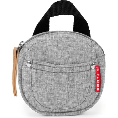 Skip Hop Baby Silicone Pacifier Holder Case with Easy-Access Opening and Strap, Fits 2 Pacifiers, Oat