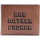 Miramax Officially Licensed Bad Mother Wallet Bi-fold Embroidered Brown Leather